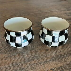 Two Rare Retired Enamel Bowls